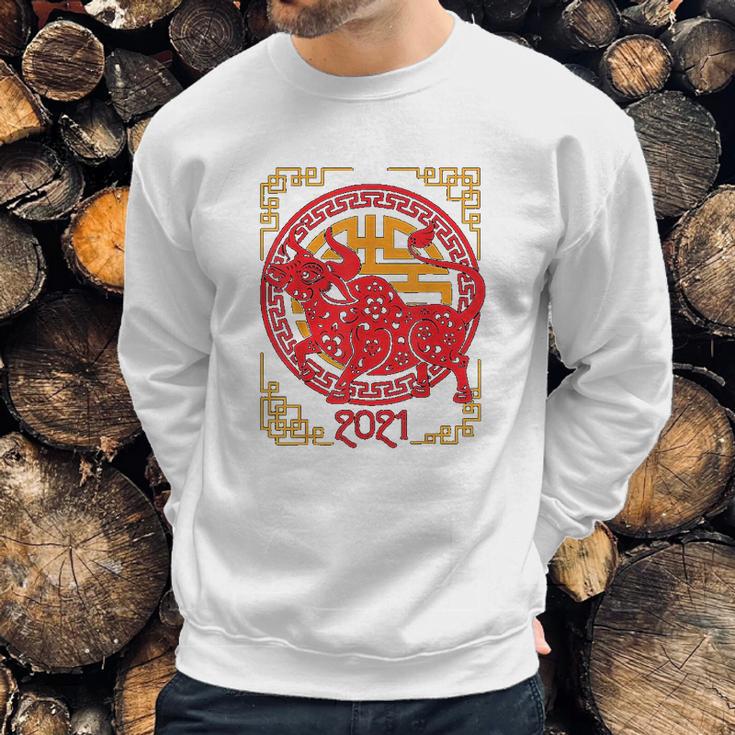 Chinese New Year Of Ox 2021 Ornamental Zodiac Bulls Sweatshirt Gifts for Him