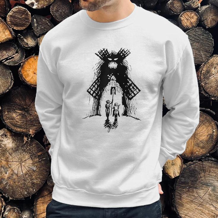 Don Quixote And Sancho Vs Monster Windmill Sweatshirt Gifts for Him