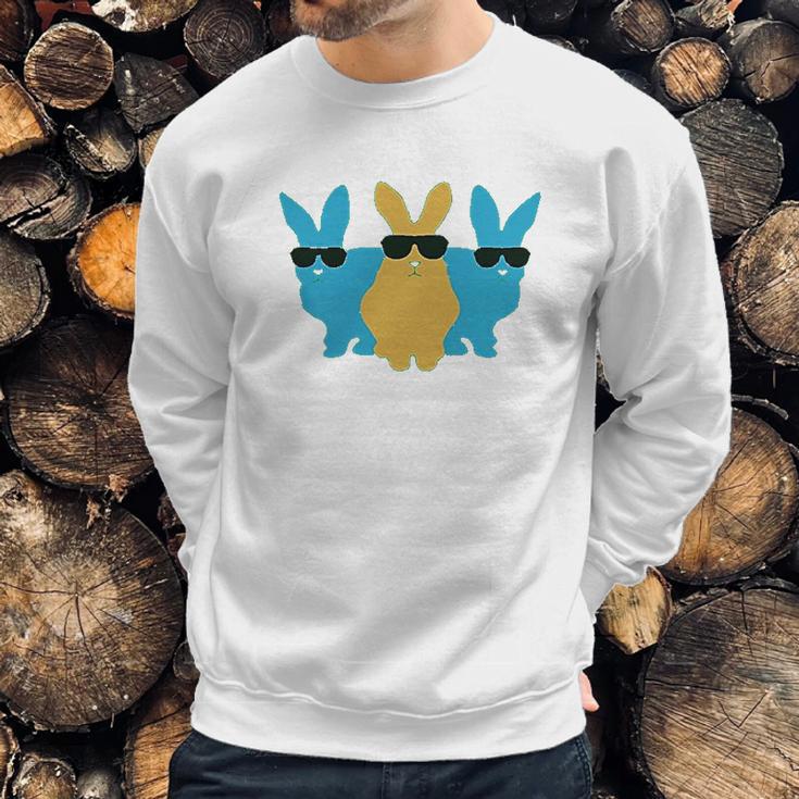 Easter Bunny Hip Trio Bunnies Funny Sweatshirt Gifts for Him