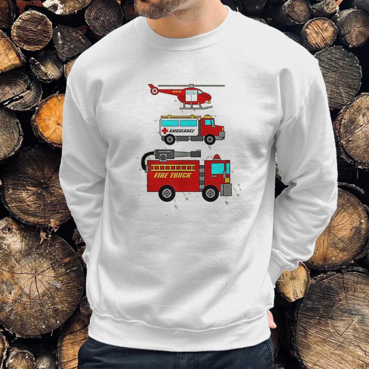 Ems Fire Truck Ambulance Rescue Helicopter Sweatshirt Gifts for Him