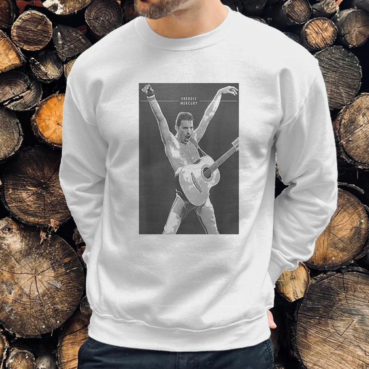 Freddie Mercury Official Live Arms Guitar Sweatshirt Gifts for Him