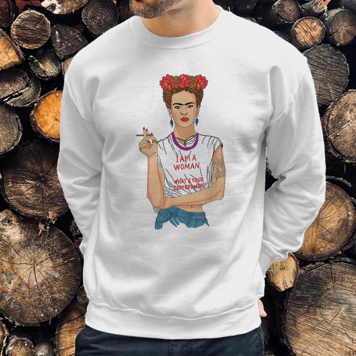 Frida Kahlo I Am A Woman Sweatshirt Gifts for Him