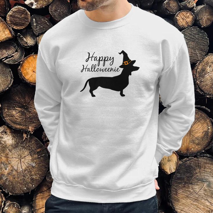 Happy Halloweenie Dachshund Wiener Dog Halloween Tee Sweatshirt Gifts for Him