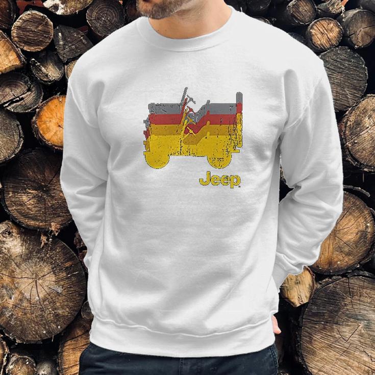 Jeep Willys Repeating Profile Sweatshirt Gifts for Him