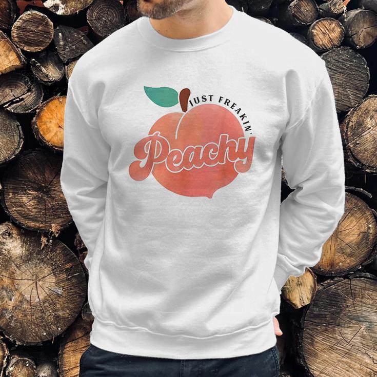 Just Freakin Peachy Hippie Summer Sweatshirt Gifts for Him