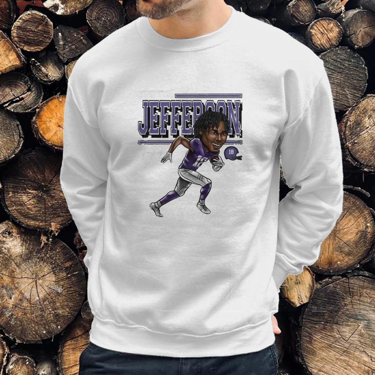 Justin Jefferson Cartoon Sweatshirt Gifts for Him