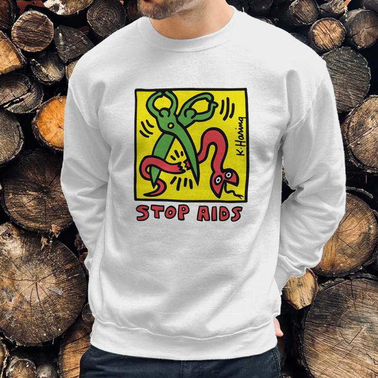 Keith Haring Stop Aids Sweatshirt Gifts for Him