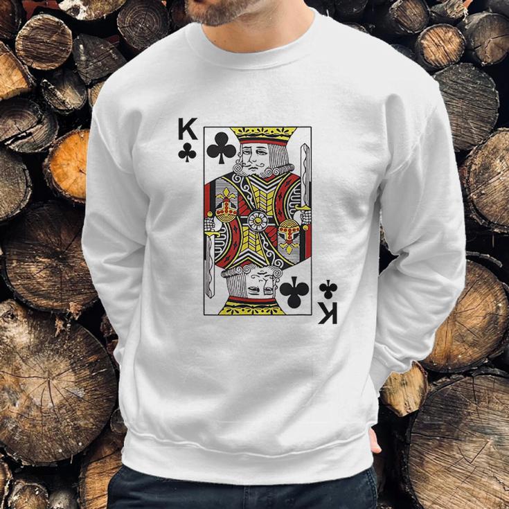 King Of Clubs Blackjack Cards Poker 21 K Sweatshirt Gifts for Him