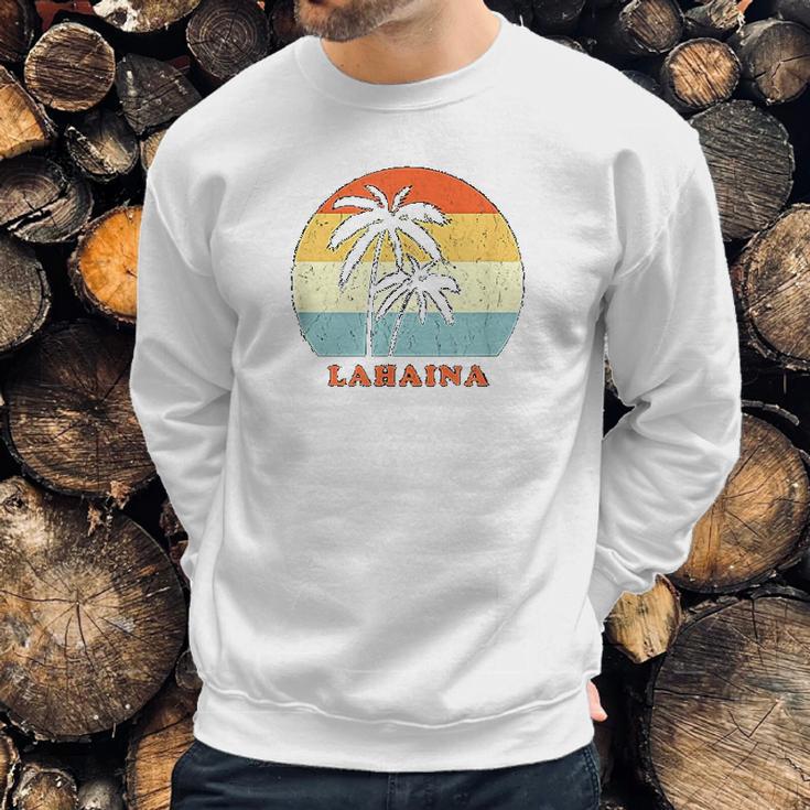 Lahaina Maui Vintage Sun Surf Throwback Vacation Sweatshirt Gifts for Him