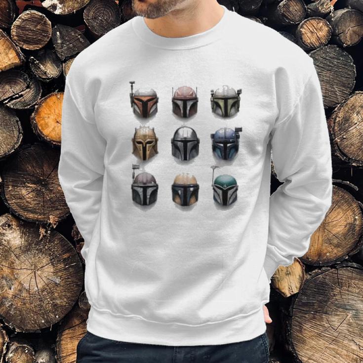 The Mandalorian Battle Worn Helmets Sweatshirt Gifts for Him