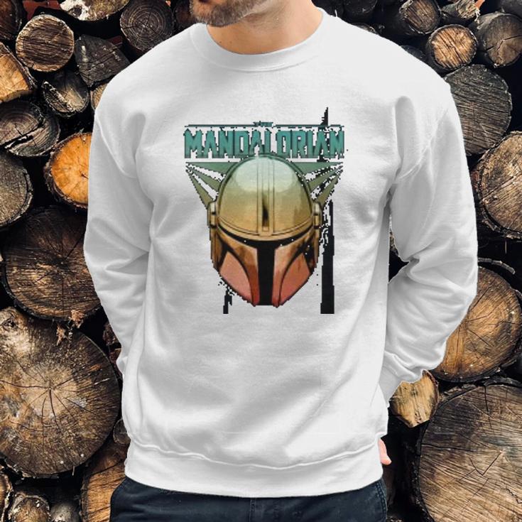 The Mandalorian Gradient Beskar Helmet Sweatshirt Gifts for Him