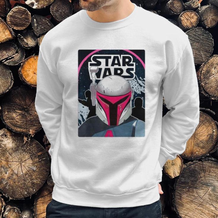 The Mandalorian Neon 80S Comic Cover Sweatshirt Gifts for Him