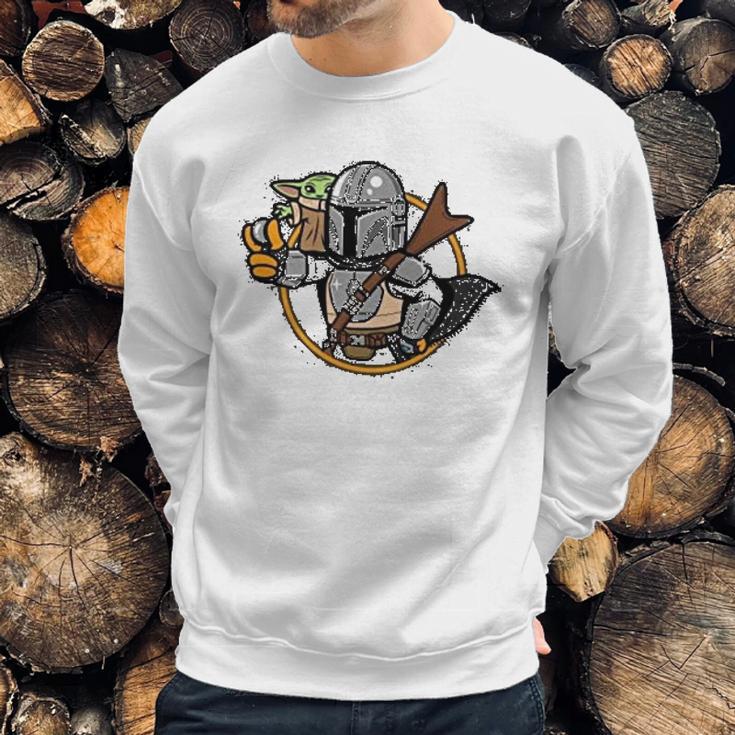 Mandalorian Vault Mando And Child Sweatshirt Gifts for Him