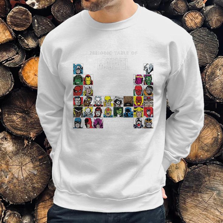 Marvel Periodic Table Of Heroes & Villains Retro T-Shirt Sweatshirt Gifts for Him