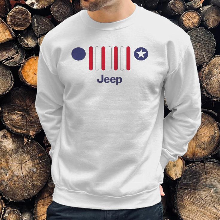 Mens Jeep America 7-Slot Grille Sweatshirt Gifts for Him