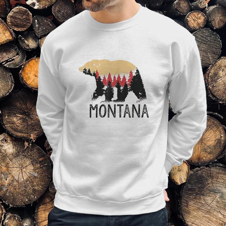 Montana Vintage Grizzly Bear Nature Outdoor Souvenir Gift Sweatshirt Gifts for Him