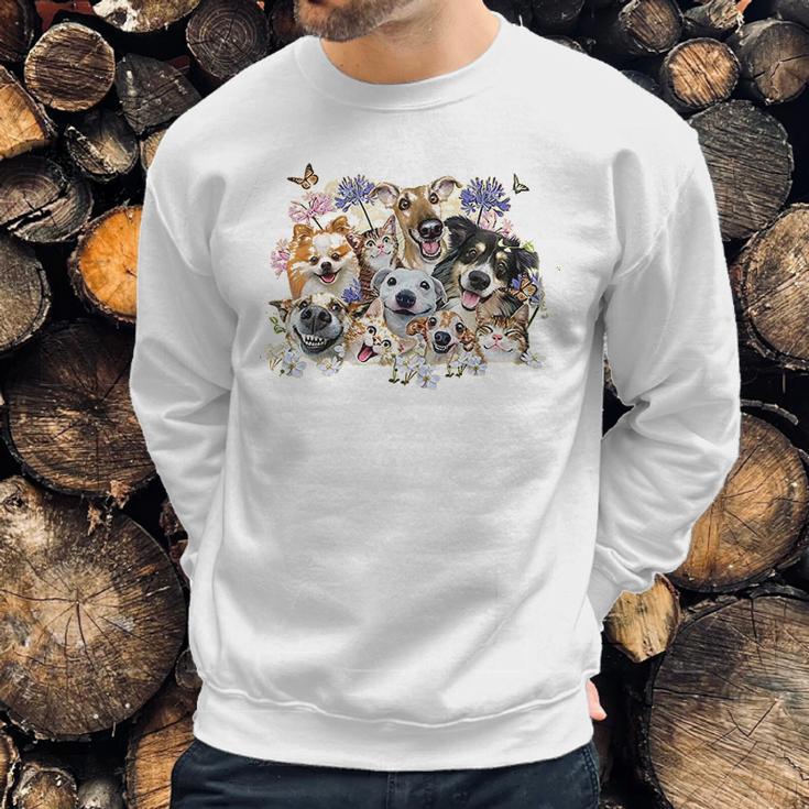 The Mountain Funny Cats And Dogs Sweatshirt Gifts for Him