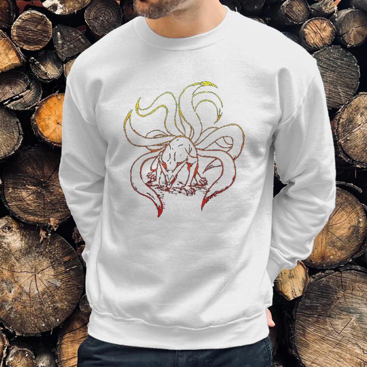 Naruto Shippuden Nine Tails Gradient Sweatshirt Gifts for Him