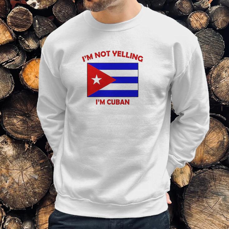 Im Not Yelling I Am Cuban Cuba Cubans Adjustable Trucker Hat Cap Sweatshirt Gifts for Him