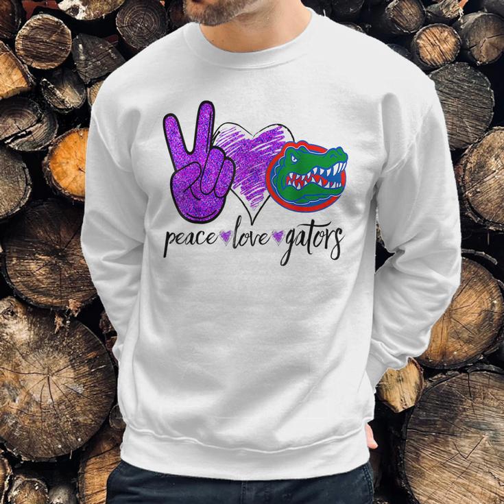 Peace Love Gators Crocodile Lovers Alligator Sweatshirt Gifts for Him