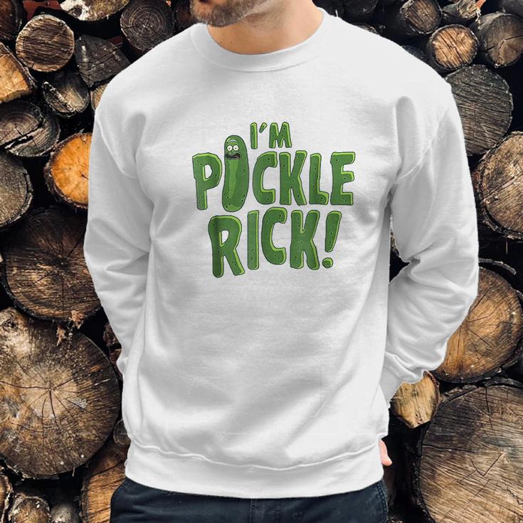 I Am Pickle Rick Pickle Text Sweatshirt Gifts for Him