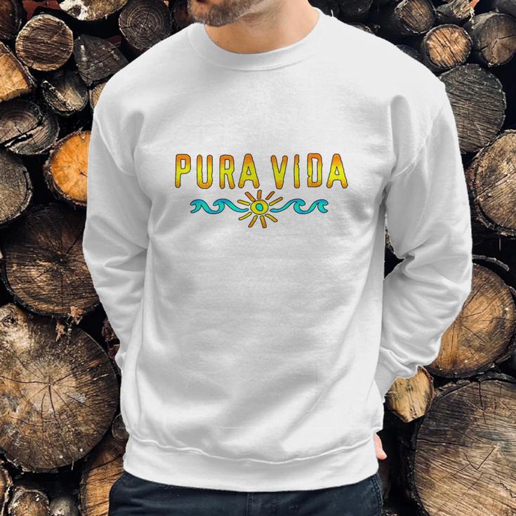 Pura Vida Costa Rica Surfing Beach Holidays Sweatshirt Gifts for Him