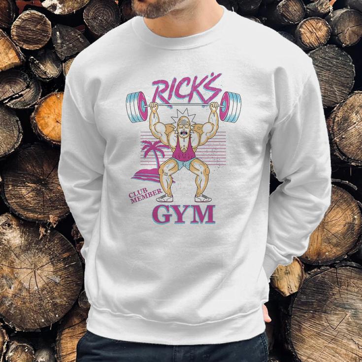 Rick Morty Ricks Gym Neon Beach Sweatshirt Gifts for Him