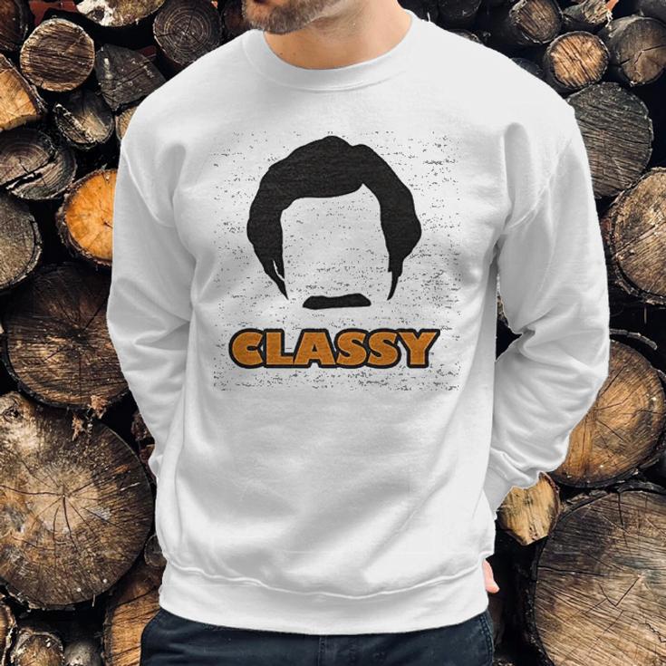 Ripple Junction Anchorman 2 Classy With Rons Hair Shape Sweatshirt Gifts for Him