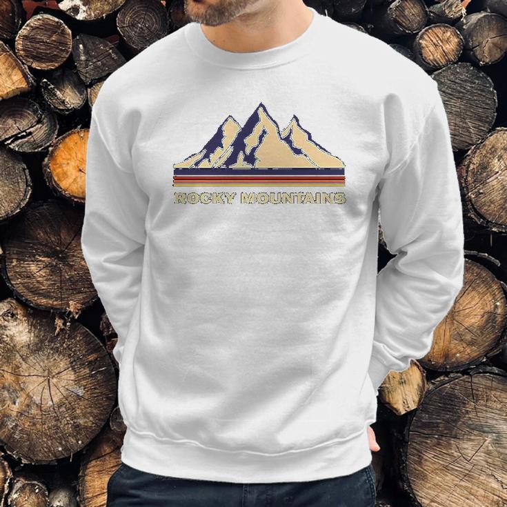 Rocky Mountains Retro Nature British Columbia Sweatshirt Gifts for Him