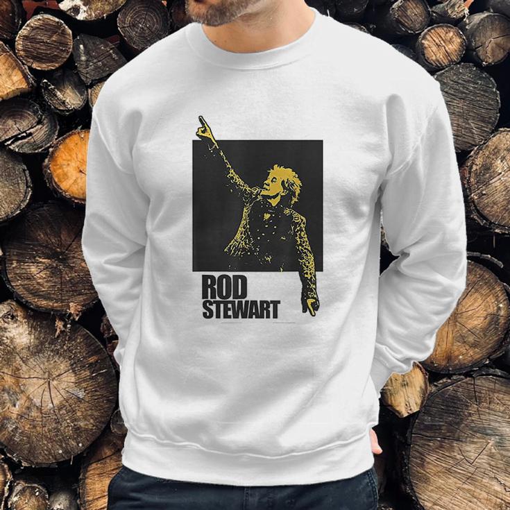 Rod Stewart Pointing Photo Sweatshirt Gifts for Him