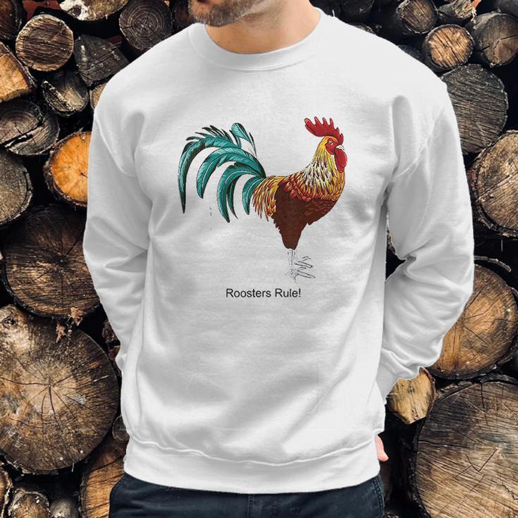 Roosters Rule Sweatshirt Gifts for Him