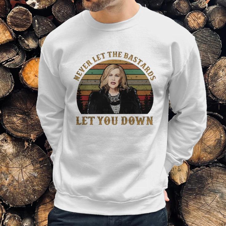 Schitt’S Creek Never Let The Bastards Let You Down Sunset Shirt Sweatshirt Gifts for Him