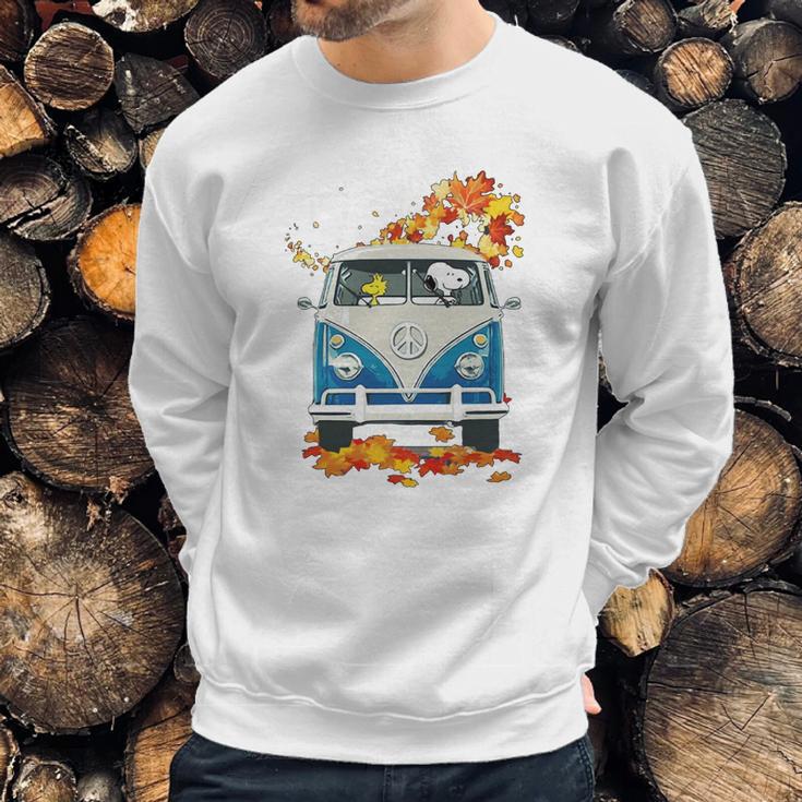 Snoopy And Woodstock Vw Volkswagen Hippie Car Shirt Sweatshirt Gifts for Him