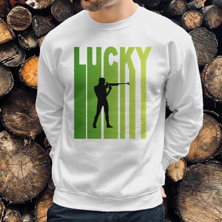 St Patricks Day Lucky Shooting Funny Sport Lovers Gift Sweatshirt Gifts for Him