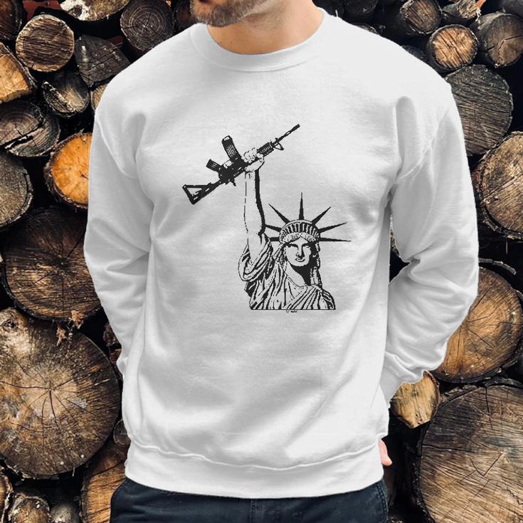 Statue Of Liberty Rifle 2Nd Amendment Mens Sweatshirt Gifts for Him