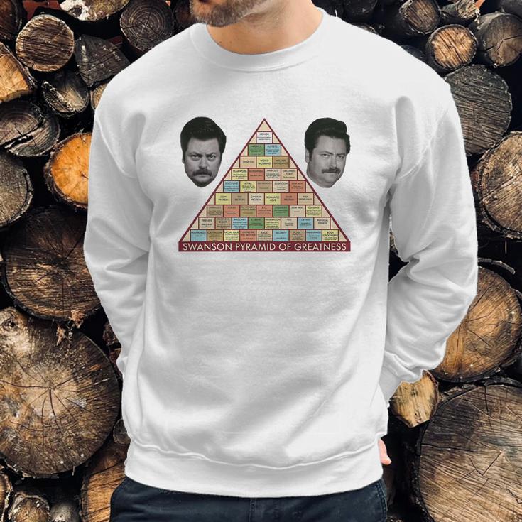 Swanson Pyramid Of Greatness Sweatshirt Gifts for Him