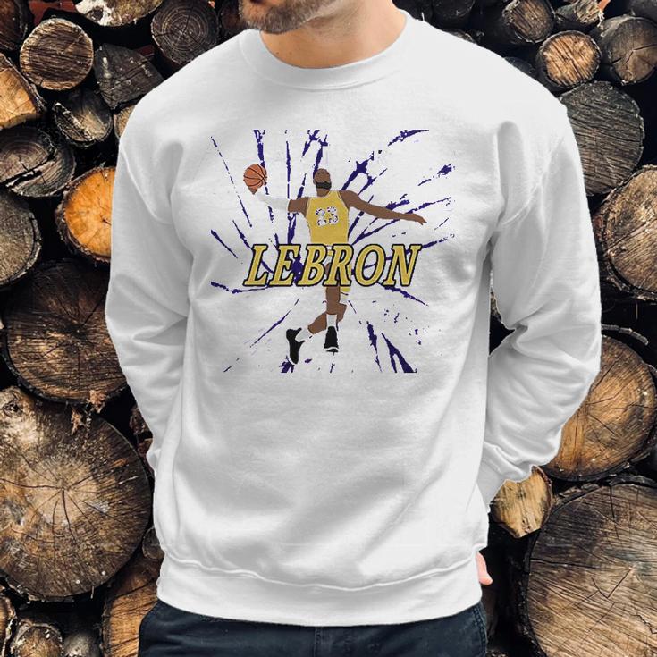 Tie Dye Purple Los Angeles Lebron Air Pic Sweatshirt Gifts for Him