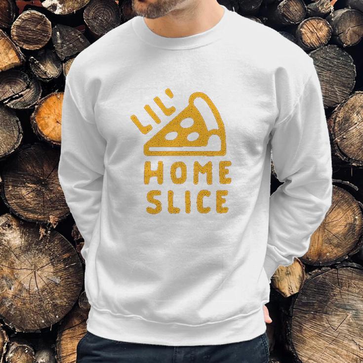 Toddler Lil Home Slice Funny Pizza Pie Younger Sibling Family Sweatshirt Gifts for Him