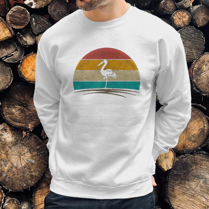 Vintage Heron Bird Sweatshirt Gifts for Him