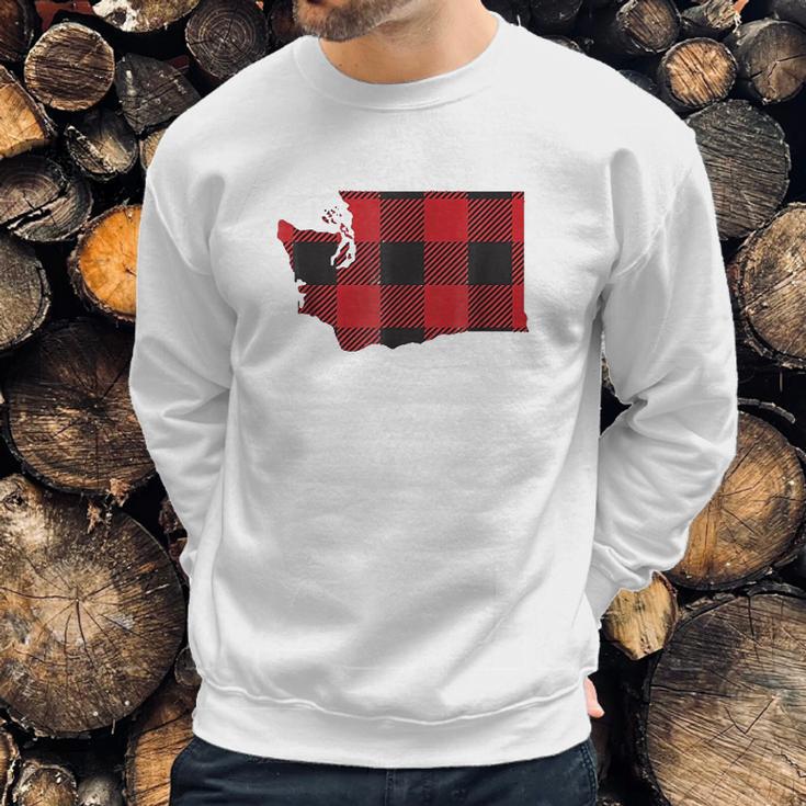 Washington State Seattle Flannel Plaid Sweatshirt Gifts for Him