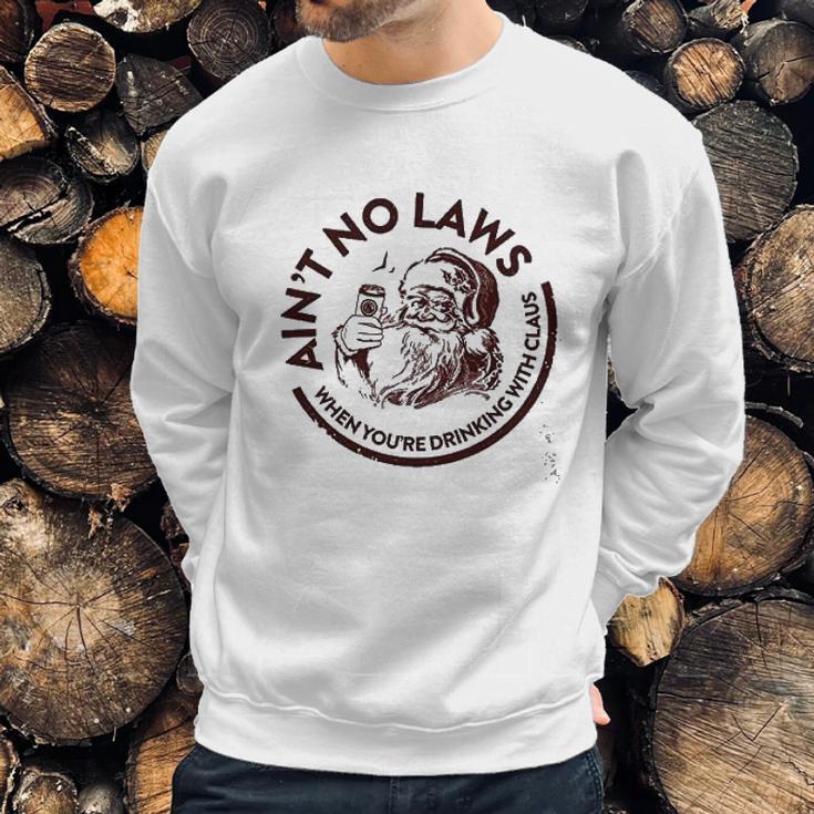 White Claus Funny Drinking Holiday White Claws Pun Sweatshirt Gifts for Him