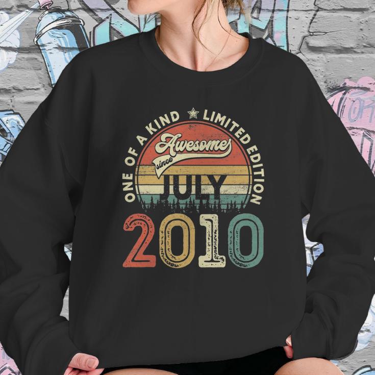 12Th Birthday Retro Vintage Born In July 2010 12 Years Old Sweatshirt Gifts for Her