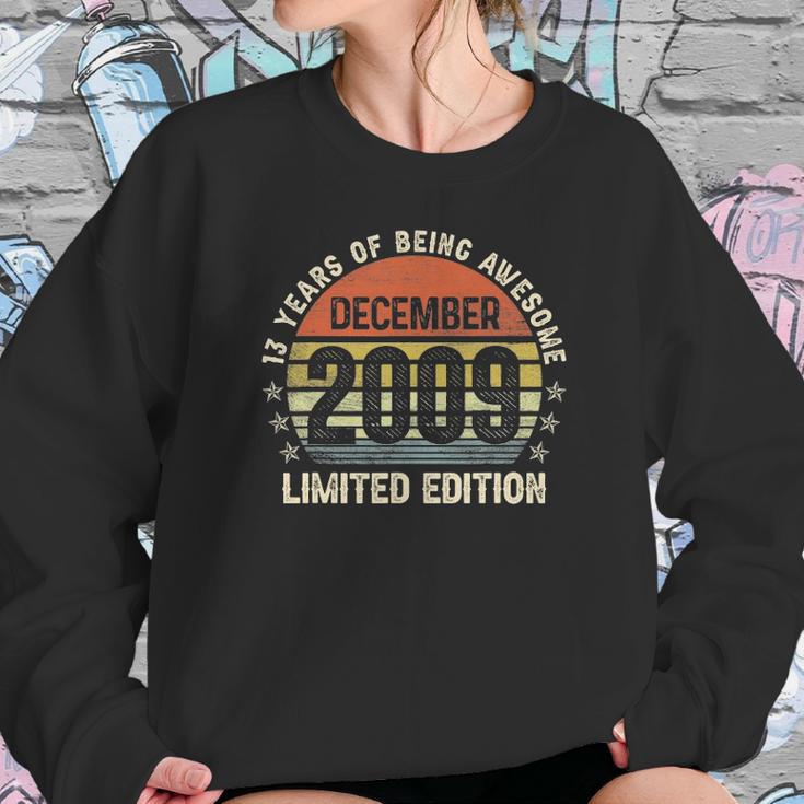 13 Years Old Gift Vintage December 2009 13Th Birthday Retro Sweatshirt Gifts for Her