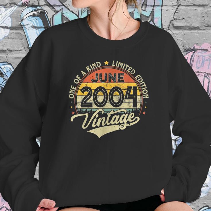 18Th Birthday Gifts 18 Years Old Retro Born In June 2004 Ver2 Sweatshirt Gifts for Her