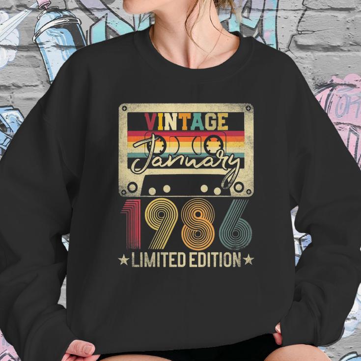 1986 January Vintage Limited Edition 35Th Birthday Gift Idea Sweatshirt Gifts for Her