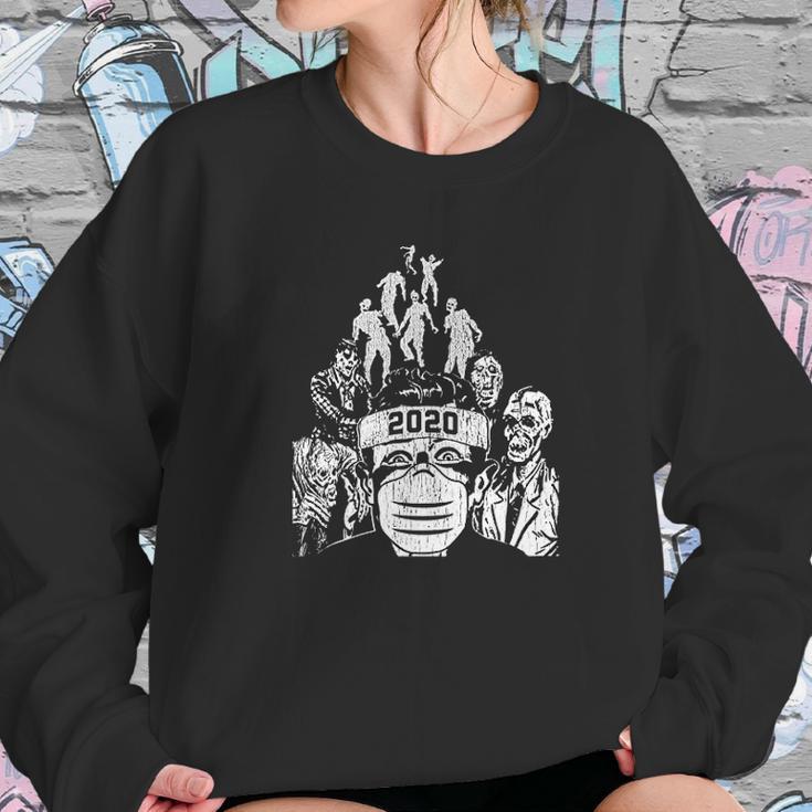 2020 Chased By Zombies Funny Social Distancing Sweatshirt Gifts for Her