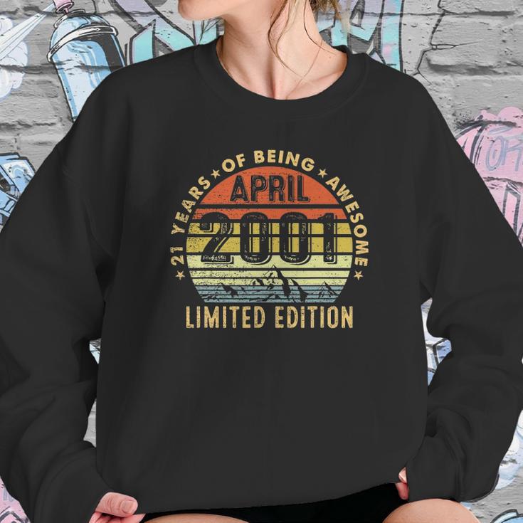 21 Years Old Awesome Since April 2001 Gifts 21St Birthday Sweatshirt Gifts for Her