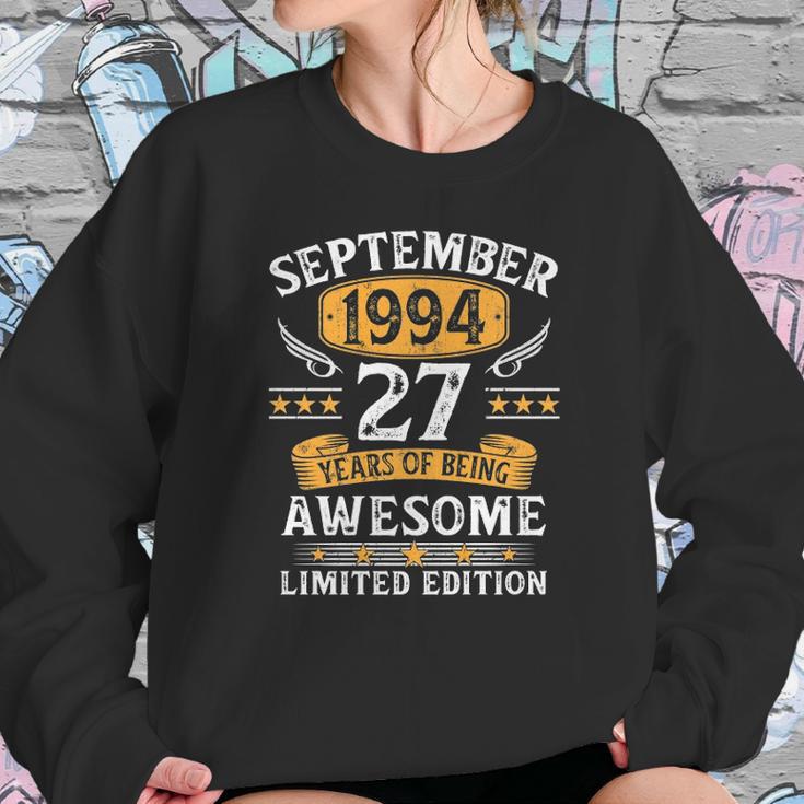 27 Years Old Birthday Vintage September 1994 Limited Edition Sweatshirt Gifts for Her