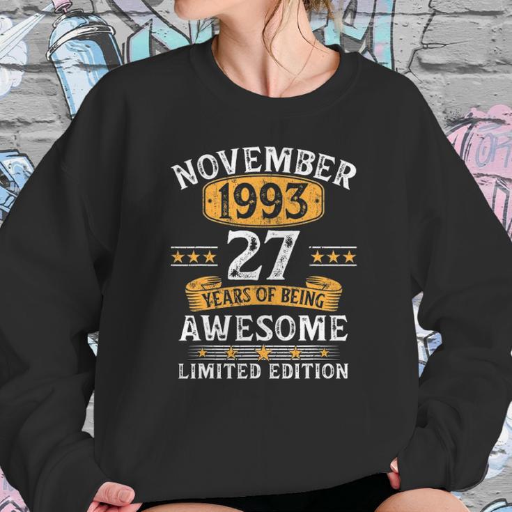 27 Years Old Gifts Vintage November 1993 27Th Birthday Sweatshirt Gifts for Her