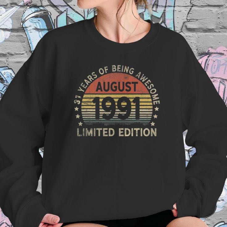 31 Years Old August 1991 Limited Edition 31St Birthday Sweatshirt Gifts for Her